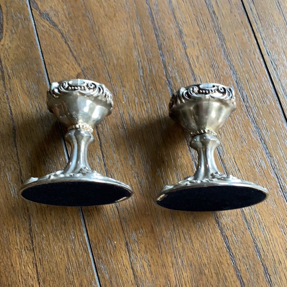 Pair Godinger Ornate Silver Plated Taper Candlestick Holders - Picture 5 of 11